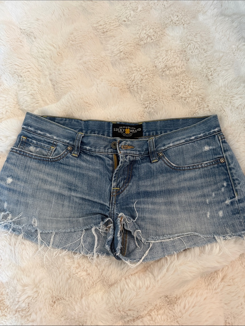 Lucky Brand Light Blue Distressed Denim Cutoff Shorts
